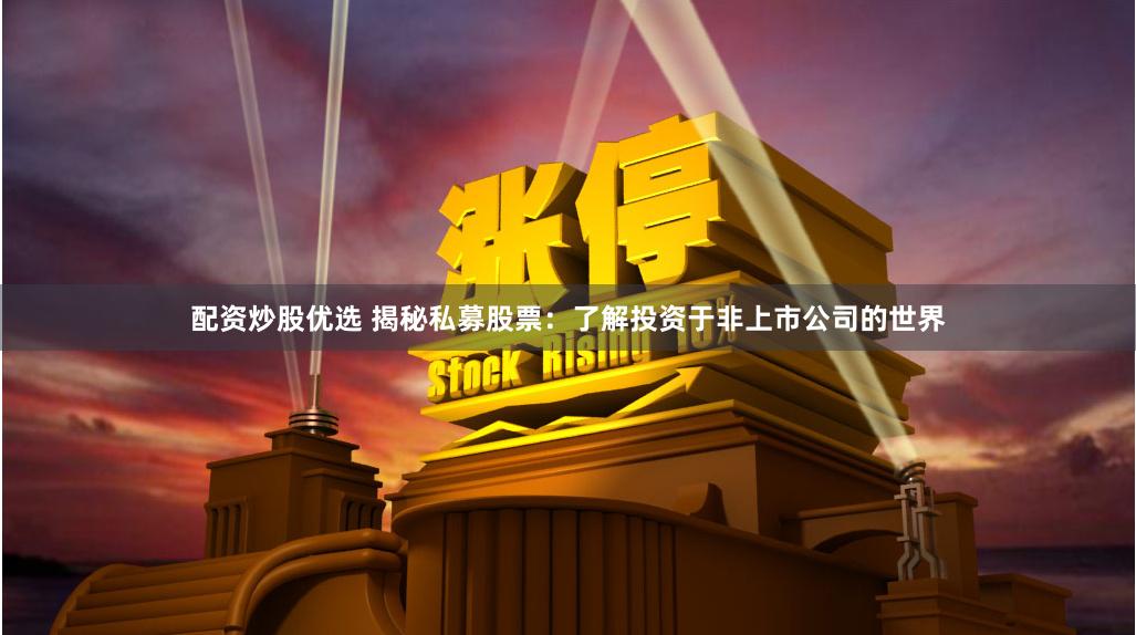 配资炒股优选 揭秘私募股票：了解投资于非上市公司的世界